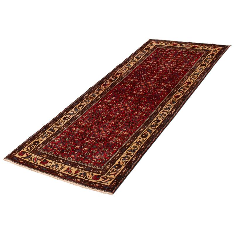 ECARPETGALLERY Hand-knotted Andelz Red Wool Rug - 3'9 x 9'10