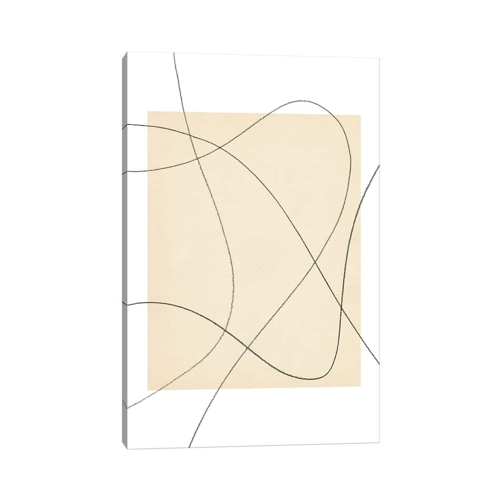 iCanvas "Neutral Abstract Lines" by Whales Way Canvas Print