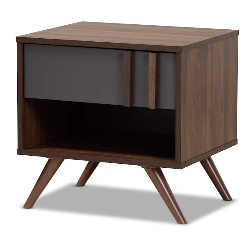 Naoki Modern and Contemporary 1-Drawer Nightstand - 1-drawer