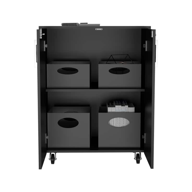Storage Cabinet, Double Door and Casters