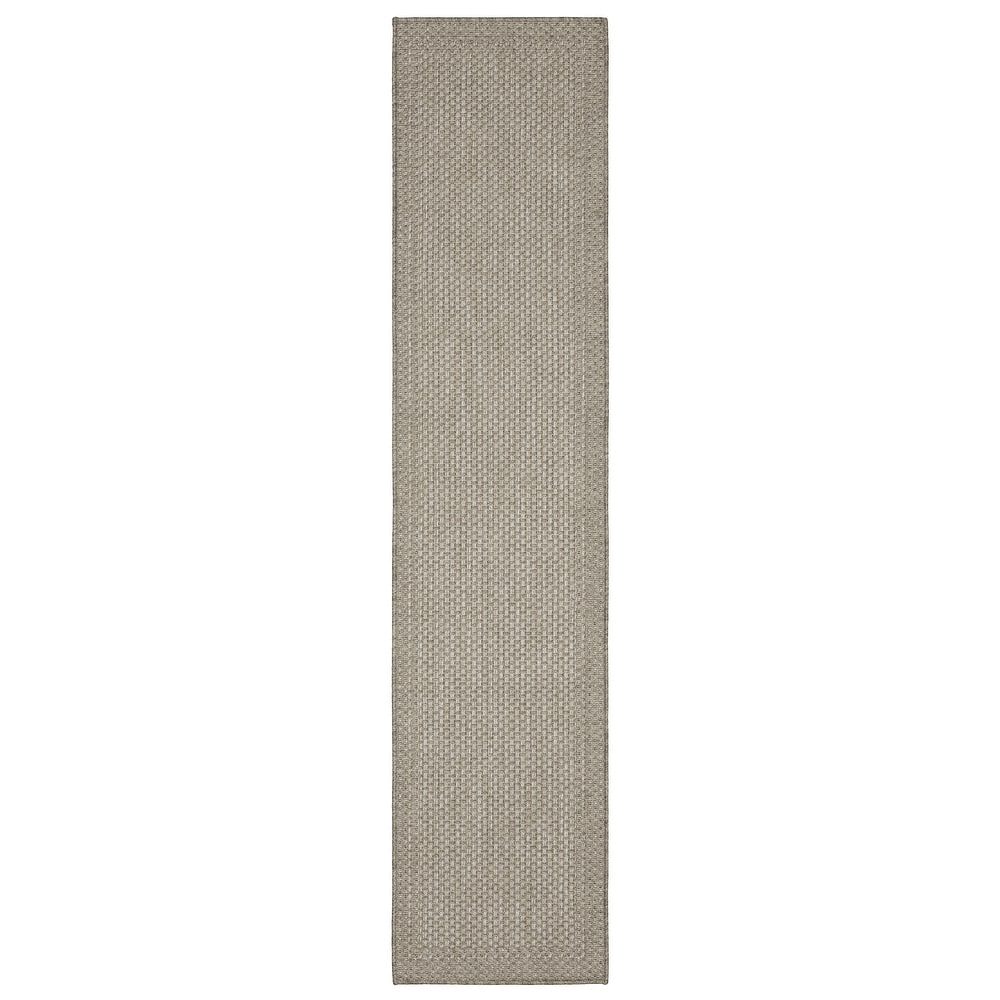 Style Haven Calayan Woven Border Grey Ultimate Performance Area Rug~