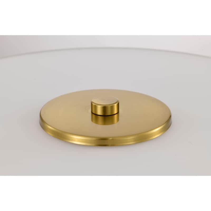 Barmine Brass Table Lamp with White Frosted Glass Shade