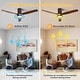 preview thumbnail 85 of 199, 42“/52"/60"/48" Noiseless Walnut Wood Ceiling Fan with Remote Control, Integrated Light Optional
