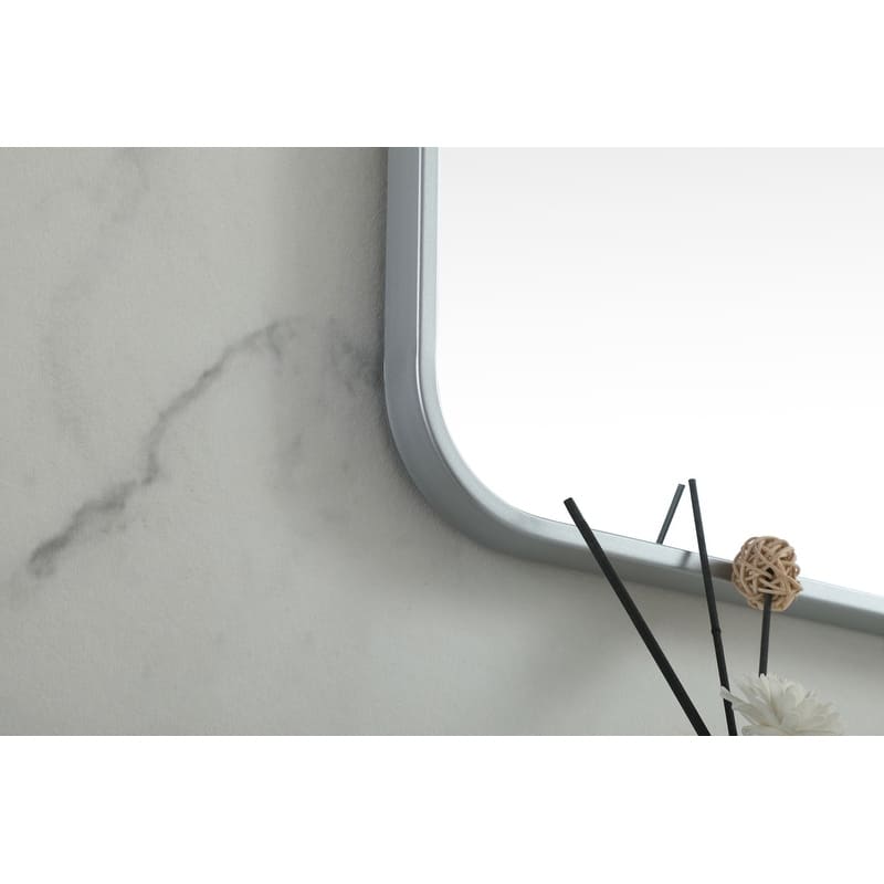 Indigo Home Soft corner metal square mirror 30x30 inch