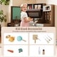 preview thumbnail 12 of 28, Gymax Corner Kitchen w/ Lights & Sounds Interactive Wooden Playset for