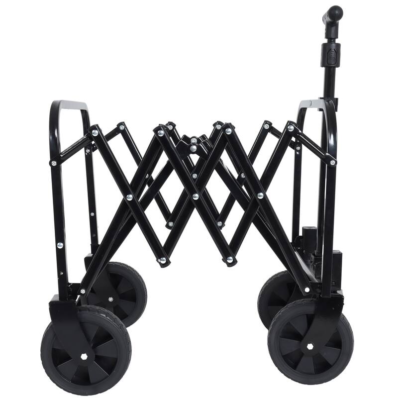 Expandable Dual Layer Utility Wagon Cart,Grocery Cart for Gardening