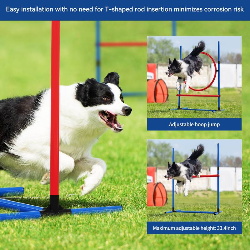 Moasis Portable Dog Agility Training Equipment, Pet Training Set - 1 tunnel
