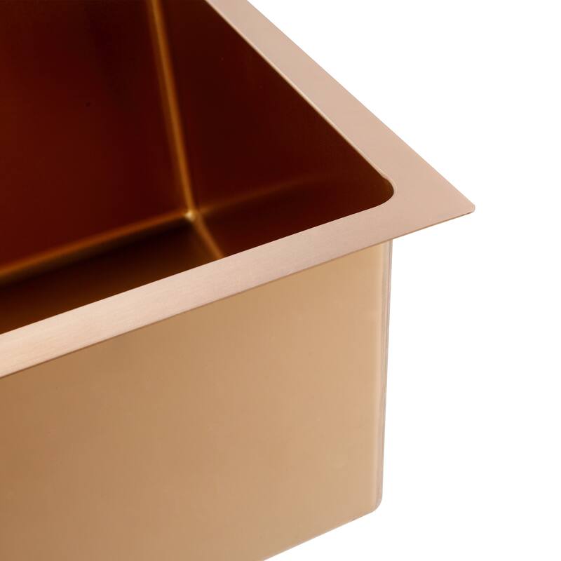 CB HOME 33" Drop-in Single Bowl Stainless Steel/Gold Kitchen Sink