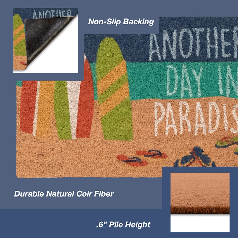 Liora Manne Natura Beach Paradise Outdoor Mat Nautical 18"x30"