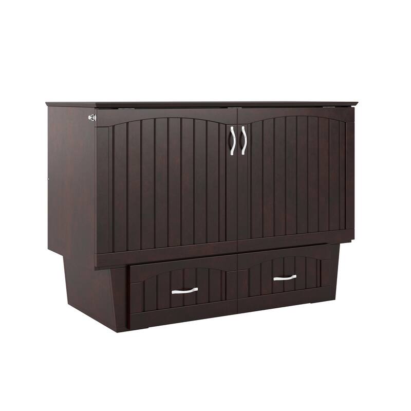 Nantucket Murphy Bed Chest with Mattress and Built-in Charging Station