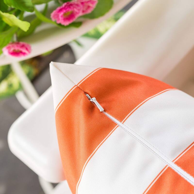 Striped Throw Pillow Indoor Outdoor Use Weather Resistant 14x20 Inches