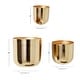 preview thumbnail 5 of 18, Gold/Silver/Black/or White Iron Modern Wall Sconce Planters Sets - S/3 9", 7", 6"H