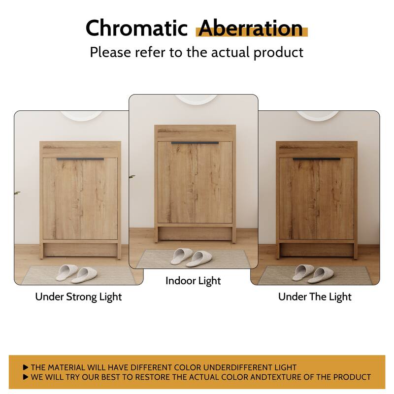 24/30/36 Inch Freestanding Bathroom Vanity Cabinet with Soft Close Door and Adjustable Shelf (Without Sink)