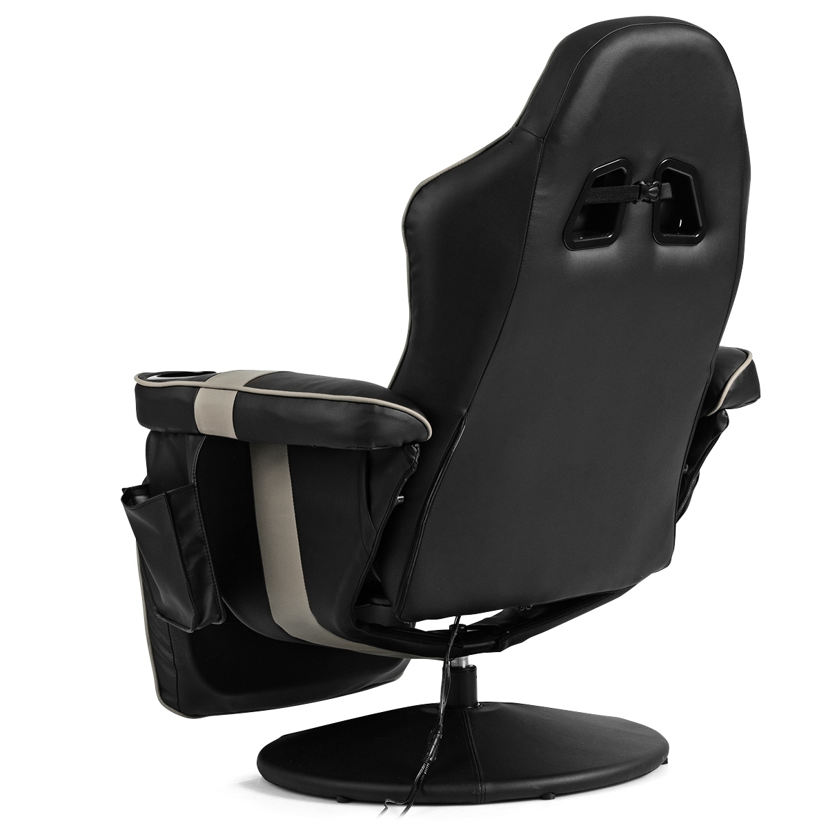 Goplus Massage Gaming Recliner Reclining Racing Chair Swivel