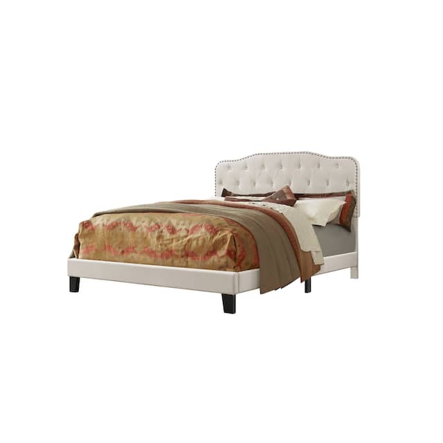 Best Quality Furniture Upholstered Button Tufted Panel Bed