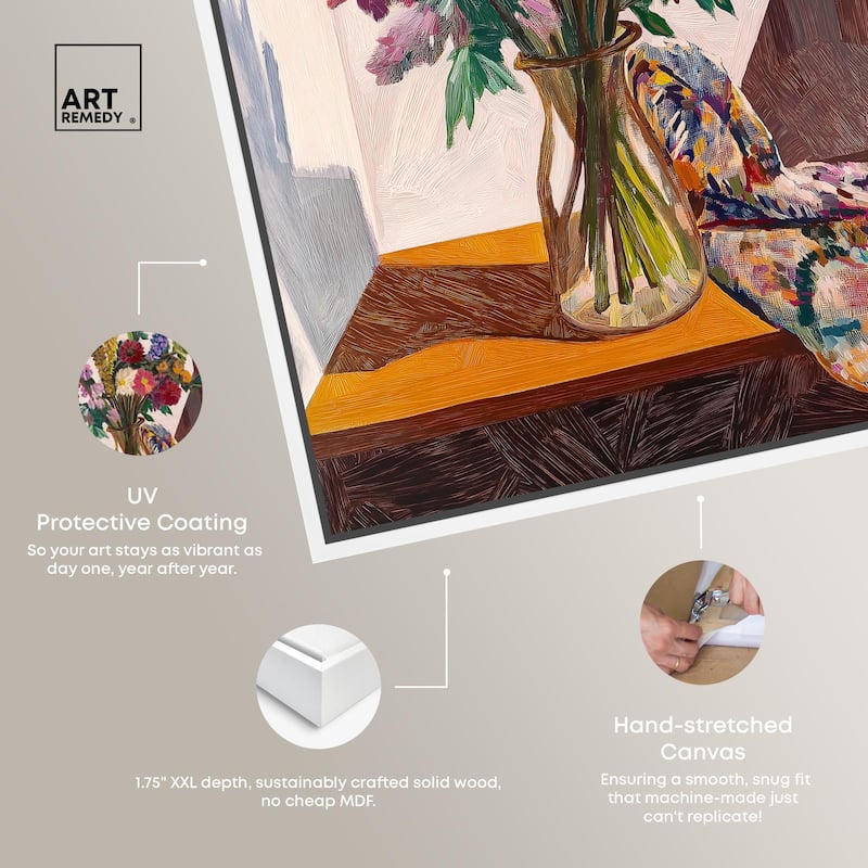 Warm Tones and Blooms Canvas by Art Remedy