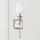 preview thumbnail 3 of 2, Laurent 1-light Polished Nickel 5-inch Wall Sconce