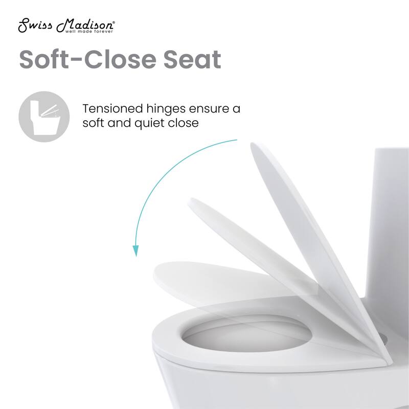 Swiss Madison SM-1T273 St. Tropez 1.28 GPF One Piece Elongated Toilet