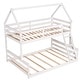 preview thumbnail 17 of 18, Distinctive Twin over Full House Bunk Kids Bed with Ladder,Roof