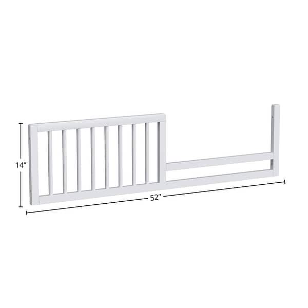 Rowan 52" Wide Modern Wood Cottage Toddler Rail, Ash Linen Finish