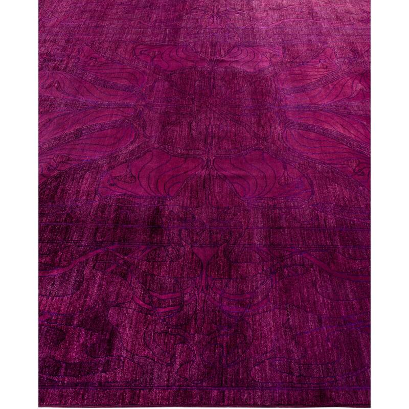 Overdyed One-of-a-Kind Hand-Knotted Area Rug - Purple - 8' 1" x 11' 10"