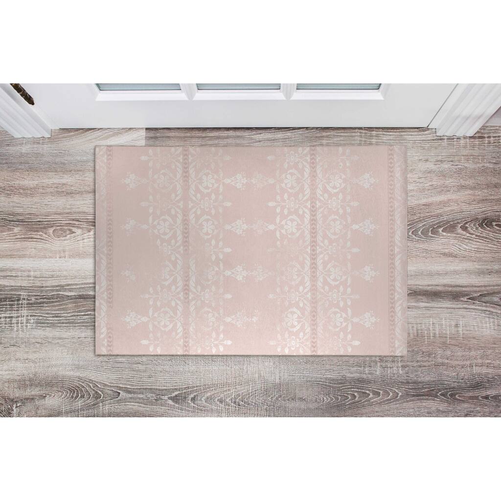 WOOD BLOCK PINK Doormat By Kavka Designs