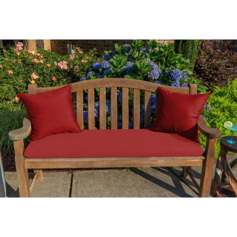 Sunbrella Solid Fabric 1-Piece Indoor/Outdoor Square Throw Pillow, 15"W x 15"L
