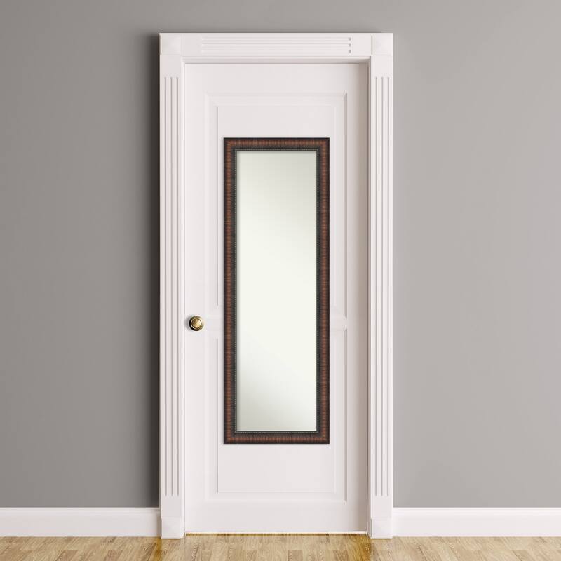 Caleb Brown Non-Beveled Framed Full-Length On the Door Mirror - Caleb Brown - Glass Size 14x48