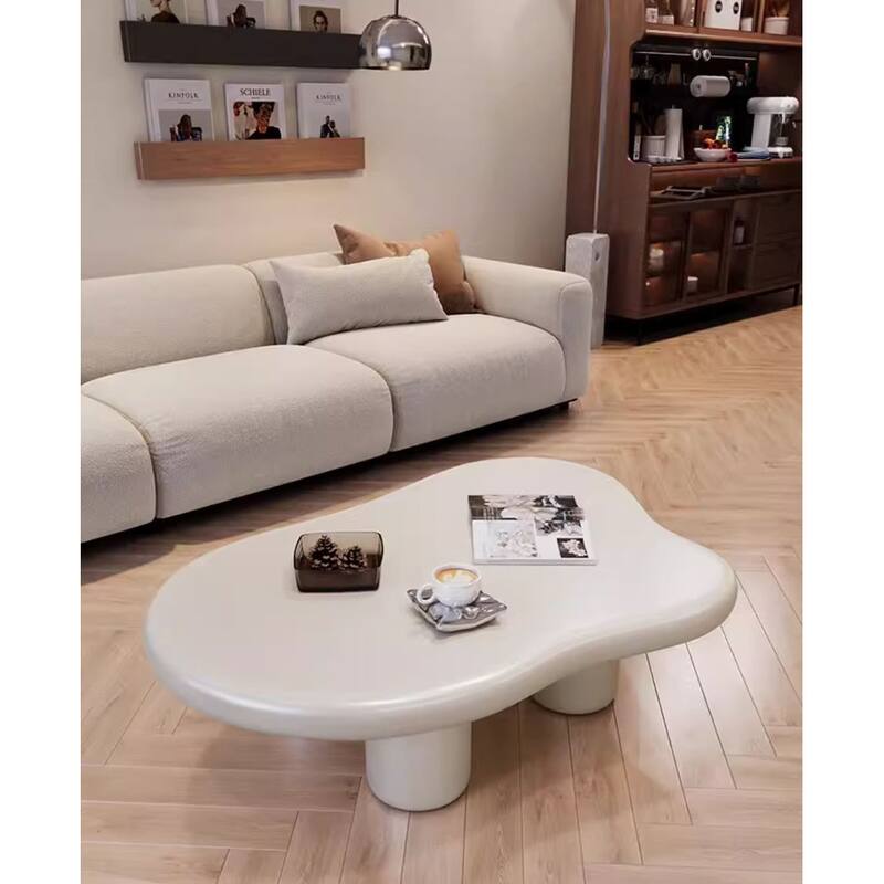 Creamy Cloud Coffee Table with Four Legs