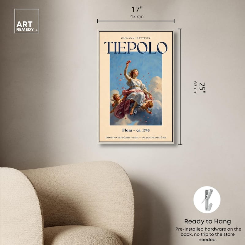 Goddess of Flowers in Flight Canvas by Art Remedy