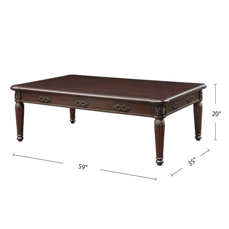 Rectangular Wood Coffee Table in Espresso Finish