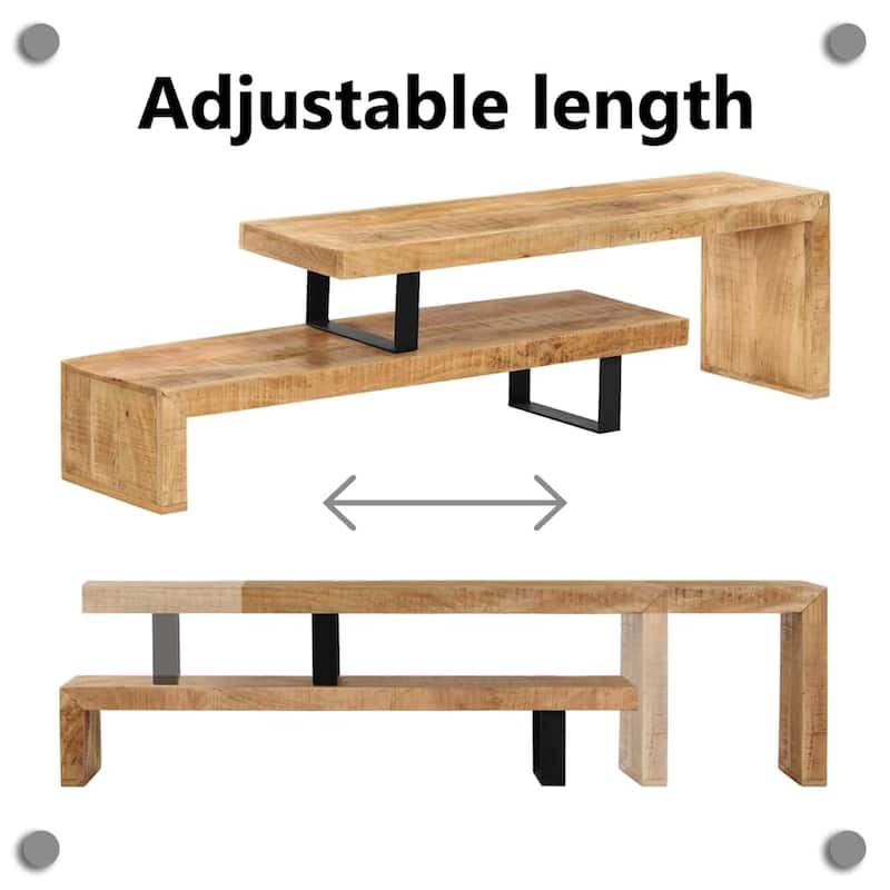 vidaXL TV Stand Solid Mango Wood