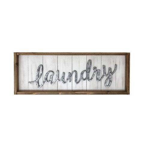 Rustic Laundry Wood Wall Sign Plaque
