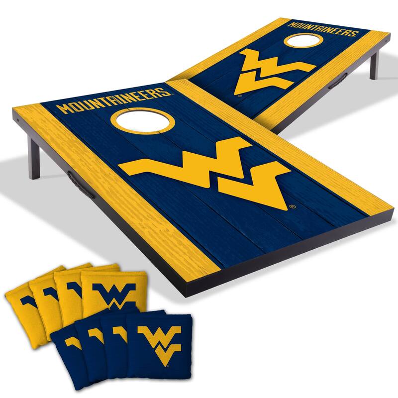 West Virginia NCAA Compact 2x3 Tailgate Cornhole Board Set - NO Accessories