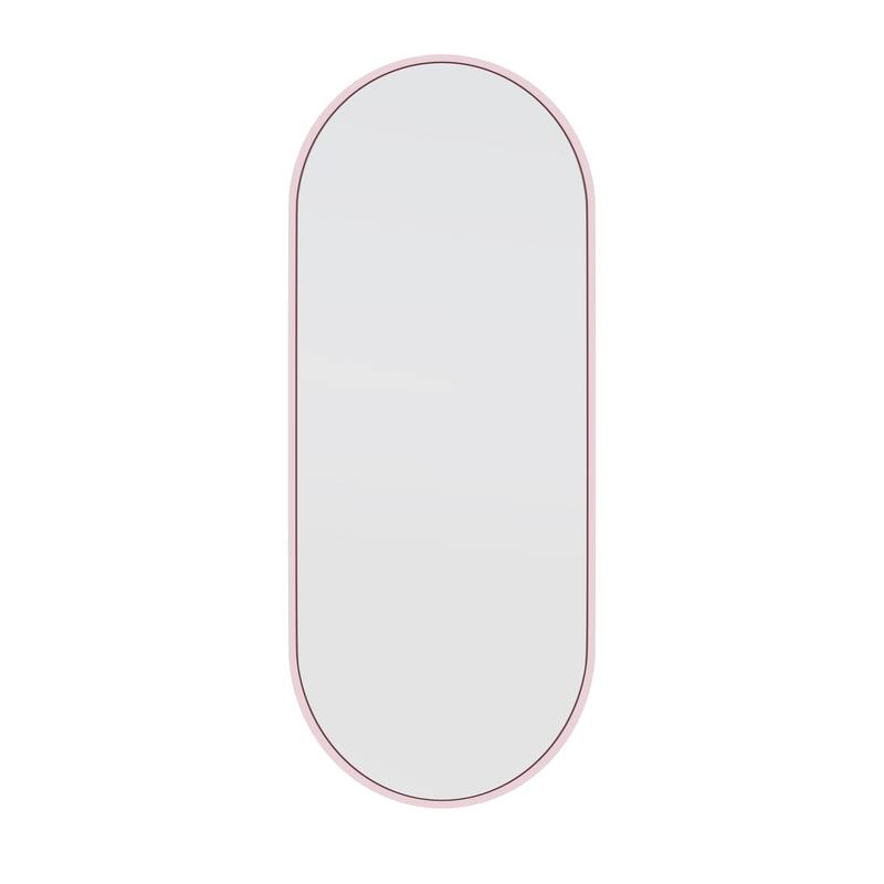 Glass Warehouse 40 in. H x 16 in. W Pill Shape Stainless Steel Framed Mirror