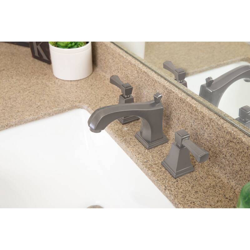 Design House Double Handle Widespread Bathroom Faucet with Metal Lever