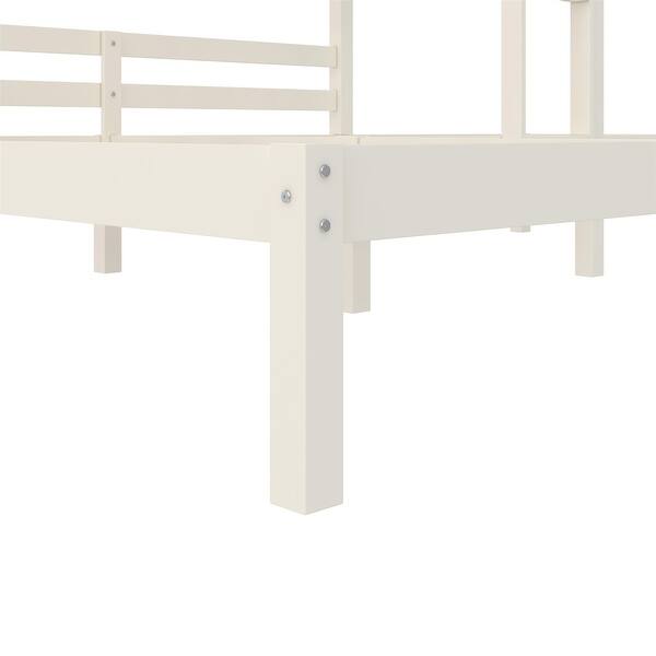 slide 2 of 10, DHP Casey Kids' L-Shaped Corner Triple Bunk Bed, White Twin - White
