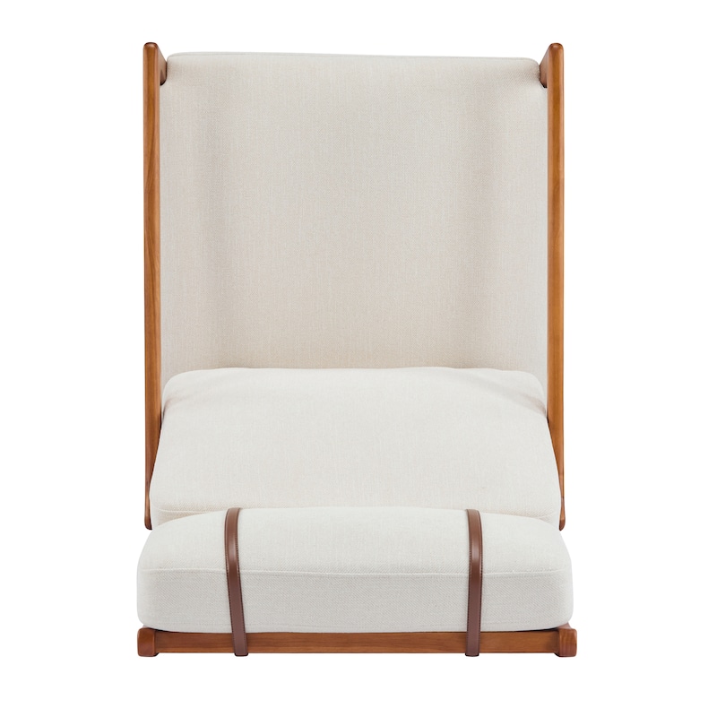 Roomfitters Mid Century Accent Armchair with Solid Wood Frame, High Back, Ergonomic Lounge Chair