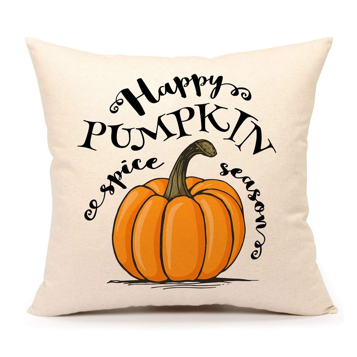 Set of 4 Thanksgiving Throw Pillow Covers with Seasonal Fall Quotes, 4  Autumn Designs (17 x 17 In)