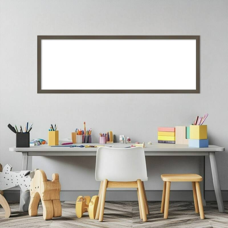 Amanti Art Svelte Clay Grey Framed Dry Erase Magnetic Board
