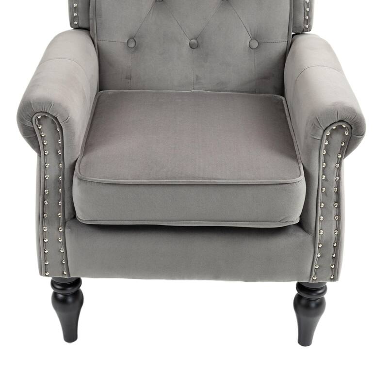 Mid Century Nailhead Decorative Armchair