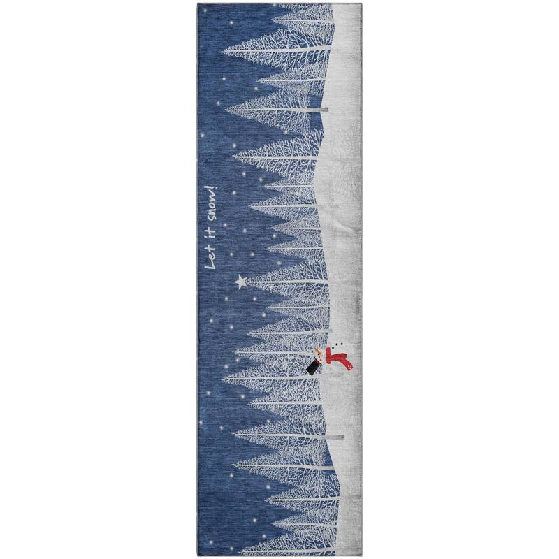 Premium Washable Super Soft Snowy Winter Holiday Mayfield Rug