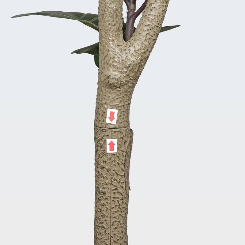 6FT Artificial Fiddle Leaf Fig Tree, Real Touch Fake Indoor Plant for Home Office Living Room, 1pc/set - Green Leaves