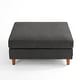 preview thumbnail 18 of 51, Modern Square Corduroy Upholstered Ottoman With Wood Leg