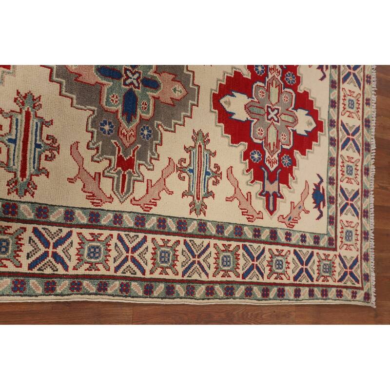 Kazak Oriental Accent Rug Hand-Knotted Wool Carpet - 3'10" x 6'1"