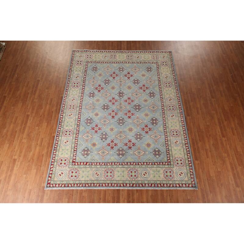 All-Over Kazak Oriental Area Rug Wool Carpet - 9'2" x 11'10"