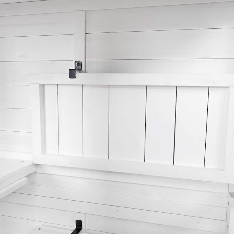 Garden Shed Storage Shed with Lockable Door and Adjustable Shelves, Weatherproof Asphalt Roof, Adjustable Foot Pads