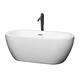 Option White / Polished Chrome Trim / Matte Black Faucet