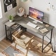 preview thumbnail 27 of 113, Small L Shaped Desk with Storage Shelves Corner Computer Desk