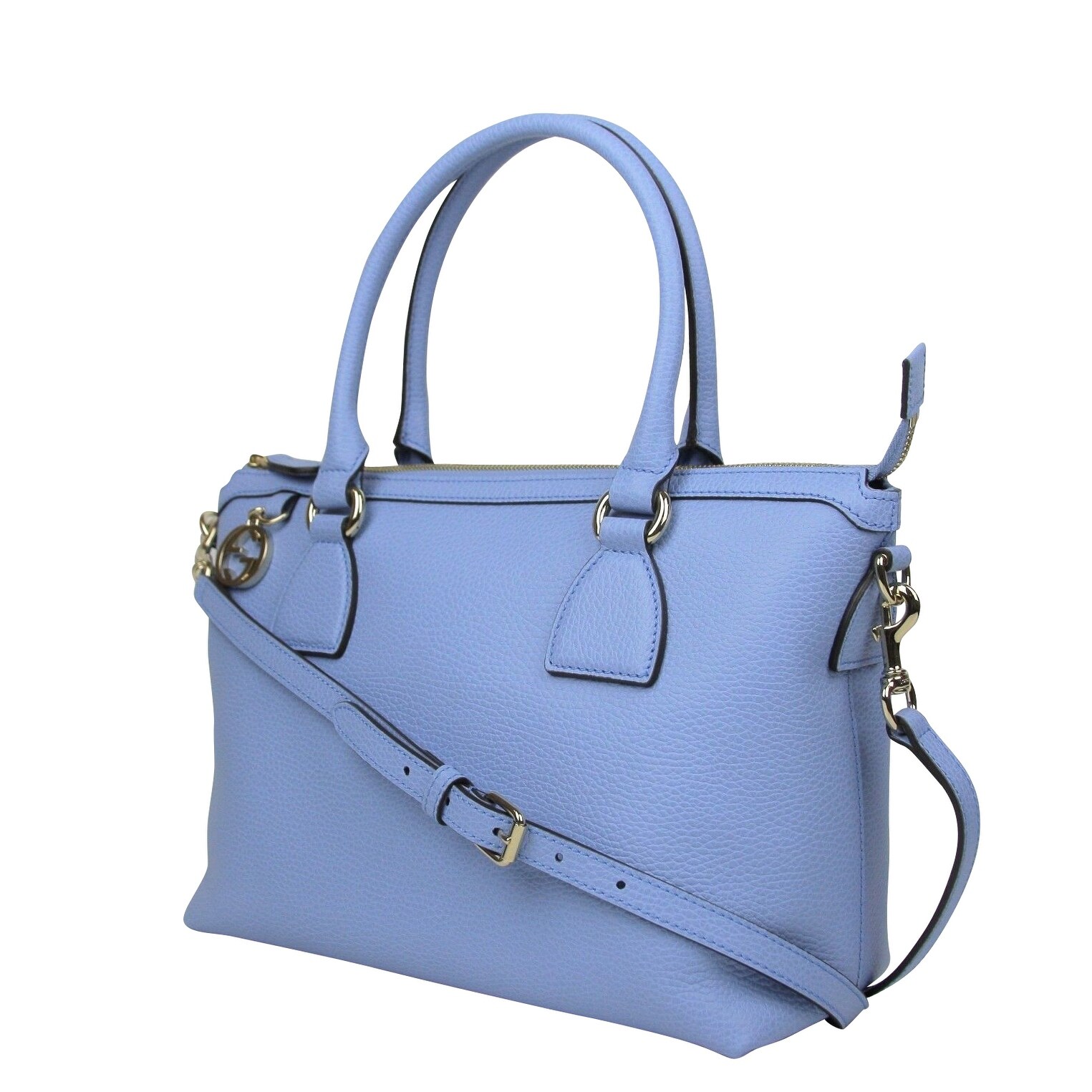 powder blue tote bag